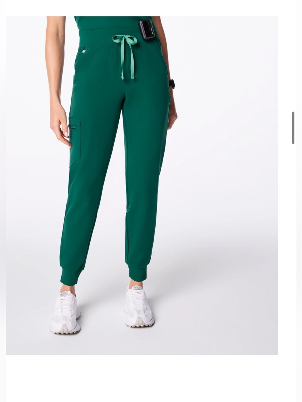 Figs High Waisted Zamora - Jogger Scrub Pant Hunter Green Size Large NWT